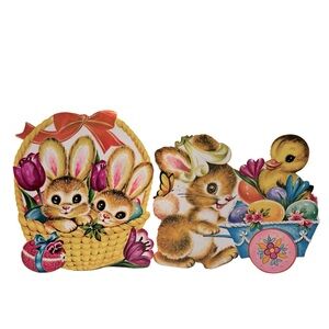 Vintage Easter Bunny‎ Paper Wall Hanging Decorations